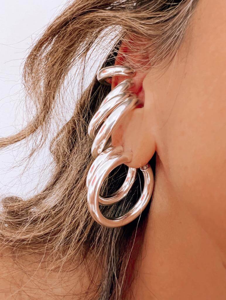 Ear Cuff Bartin Plateada