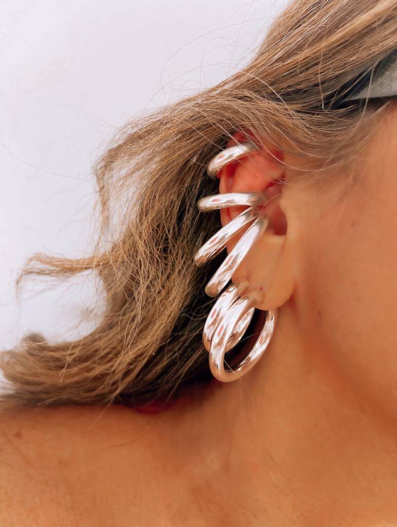 Ear Cuff Bartin Plateada