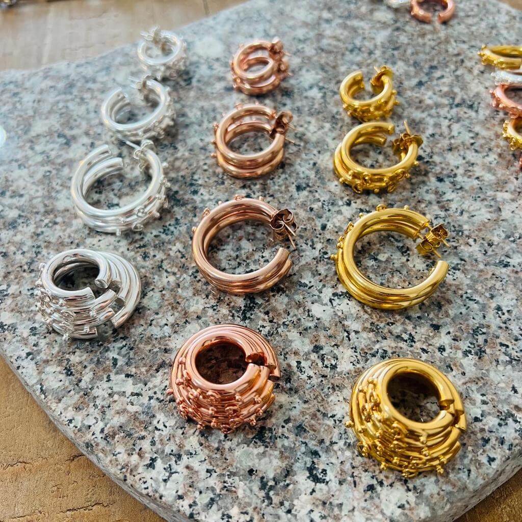 Aretes Aksaray rosados