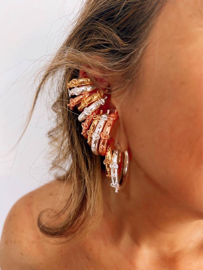 Aretes Aksaray plateados