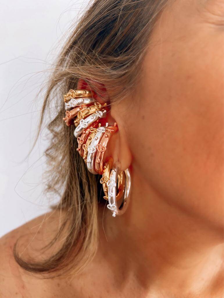 Aretes Aksaray plateados