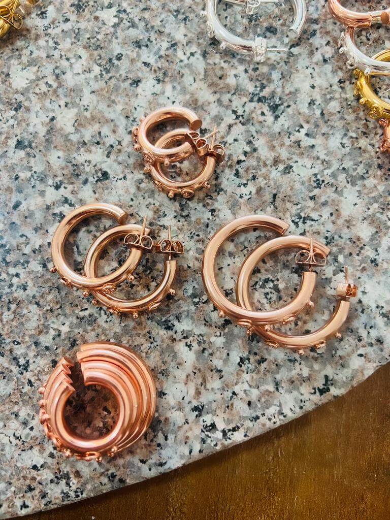 Aretes Aksaray rosados