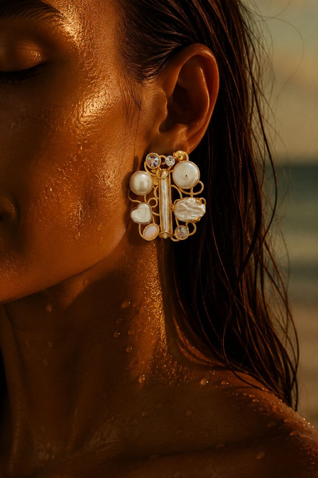 Aretes Liquid Pearl