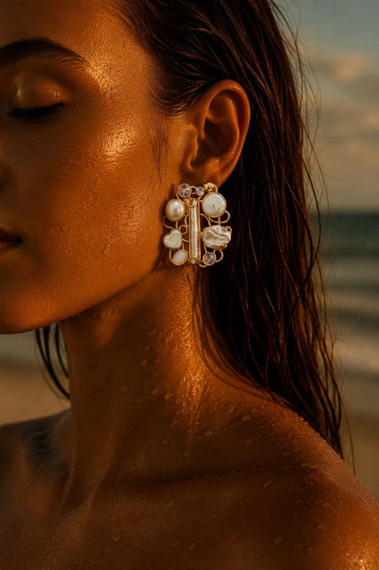 Aretes Liquid Pearl