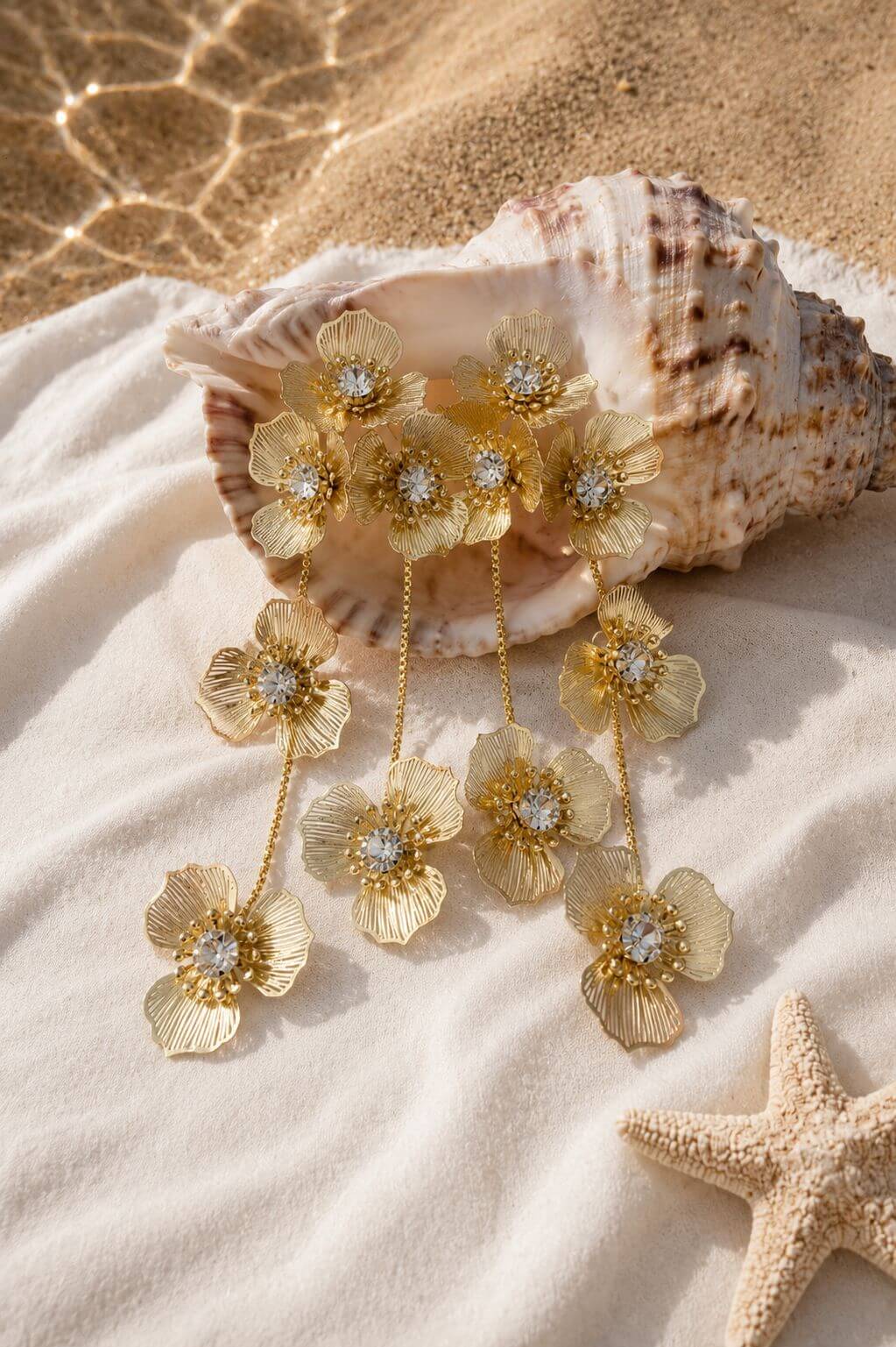 Aretes Fleur Cascade