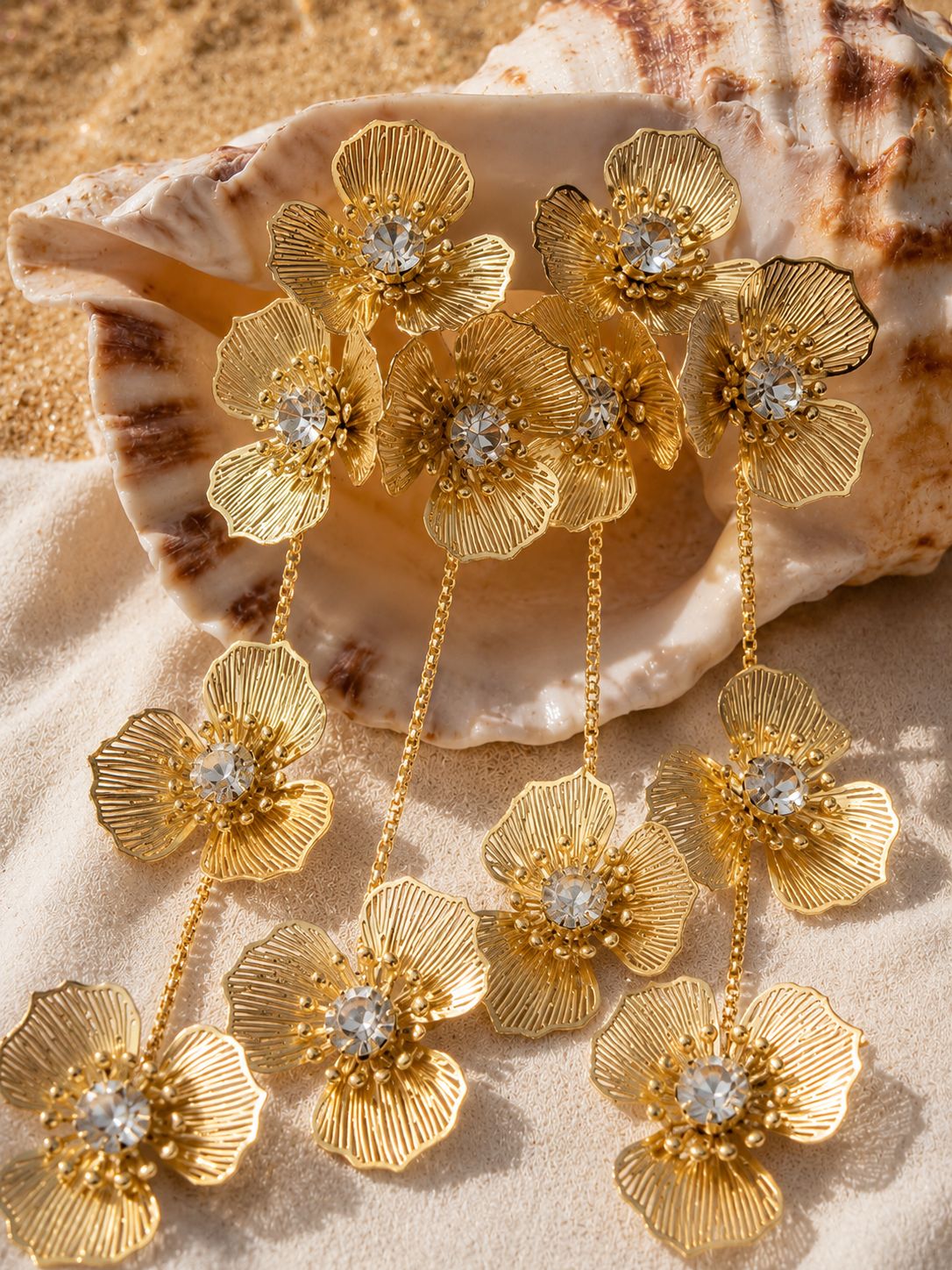 Aretes Fleur Cascade