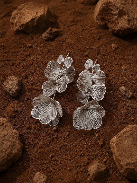 Aretes Silver Bloom